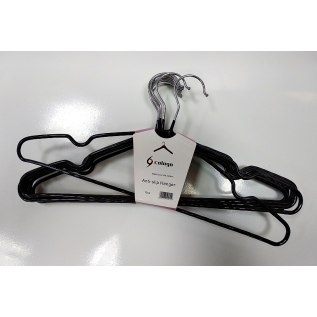 Вішалки-плечики силіконові 400х3мм (чорні / упаковка 10 шт.)